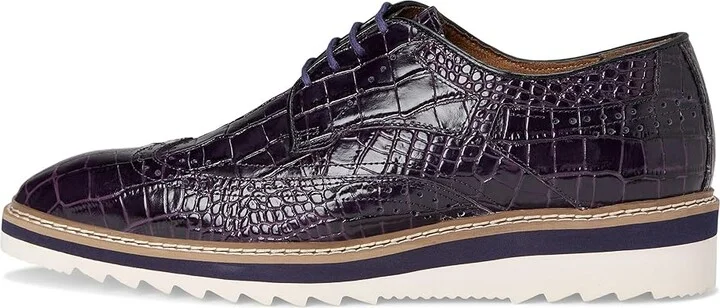 Stacy Adams Alario Wingtip Oxford Men's Shoes Purple : 9 M, Leather - Image 6