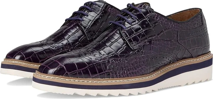 Stacy Adams Alario Wingtip Oxford Men's Shoes Purple : 9 M, Leather