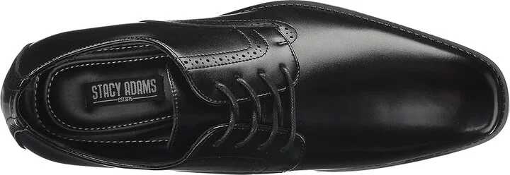 Stacy Adams Ardell Slip Resistant Plain Toe Oxford Men's Plain Toe Shoes Black : 7 D - Medium, Leather - Image 3