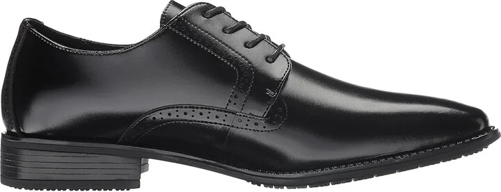 Stacy Adams Ardell Slip Resistant Plain Toe Oxford Men's Plain Toe Shoes Black : 7 D - Medium, Leather - Image 8