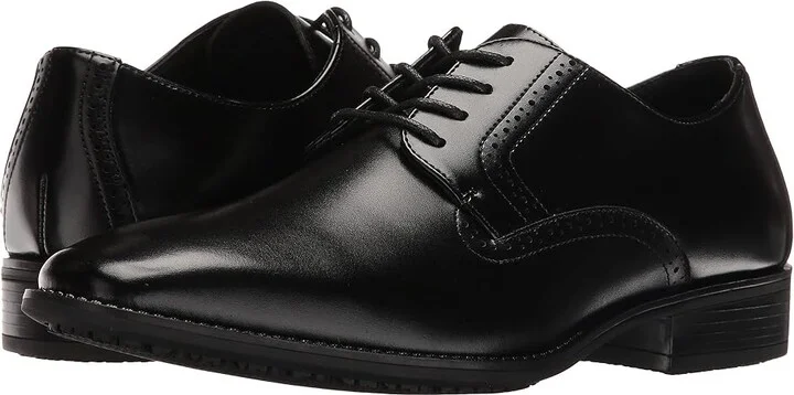 Stacy Adams Ardell Slip Resistant Plain Toe Oxford Men's Plain Toe Shoes Black : 7 D - Medium, Leather