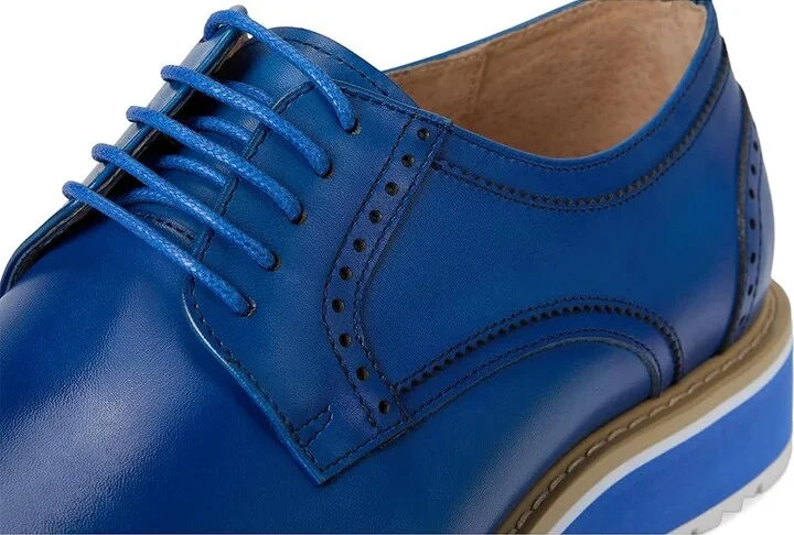 Stacy Adams Barringer Lace-Up Men's Lace Up Wing Tip Shoes Blue : 11 M, Leather - Image 7