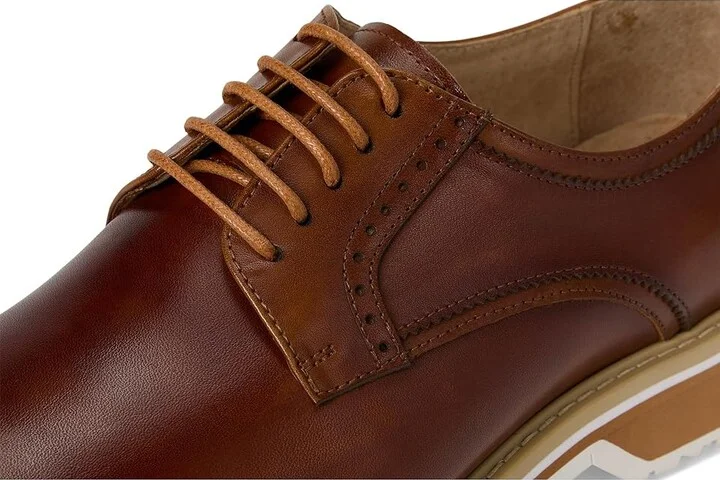 Stacy Adams Barringer Lace-Up Men's Lace Up Wing Tip Shoes Tan : 8 M, Leather - Image 7