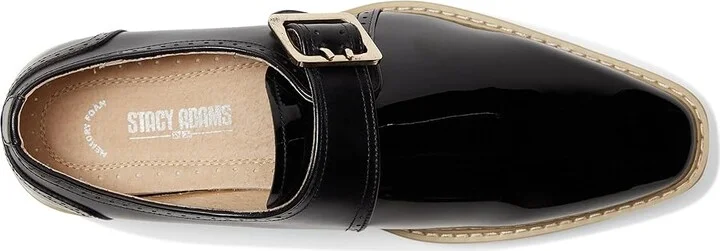 Stacy Adams Bartram Monk Strap Men's Lace Up Wing Tip Shoes Black : 11 M, Leather/Synthetic - Image 2