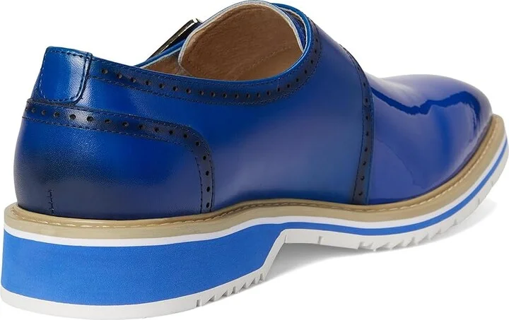 Stacy Adams Bartram Monk Strap Men's Lace Up Wing Tip Shoes Blue : 8 M, Leather/Synthetic - Image 4