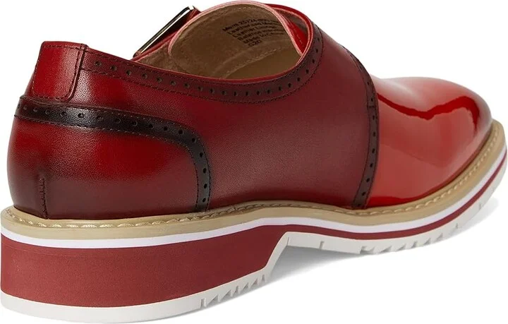 Stacy Adams Bartram Monk Strap Men's Lace Up Wing Tip Shoes Red : 10 M, Leather/Synthetic - Image 4