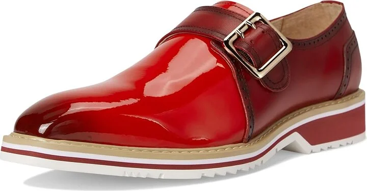 Stacy Adams Bartram Monk Strap Men's Lace Up Wing Tip Shoes Red : 10 M, Leather/Synthetic - Image 5