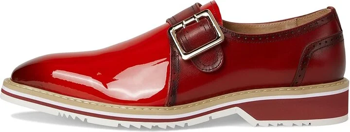 Stacy Adams Bartram Monk Strap Men's Lace Up Wing Tip Shoes Red : 10 M, Leather/Synthetic - Image 6