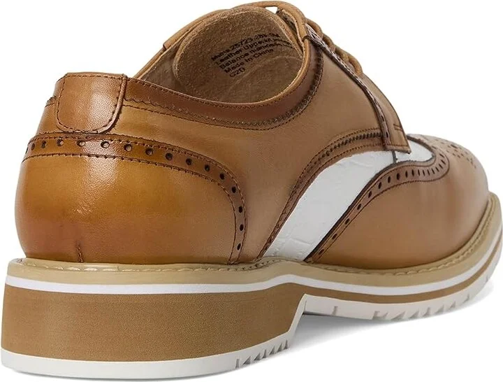 Stacy Adams Beaumont Wing Tip Lace-Up Men's Lace Up Wing Tip Shoes Natural : 11.5 M, Leather - Image 4