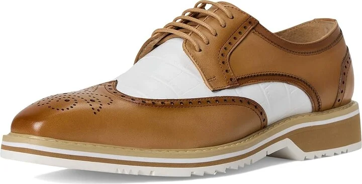 Stacy Adams Beaumont Wing Tip Lace-Up Men's Lace Up Wing Tip Shoes Natural : 11.5 M, Leather - Image 5