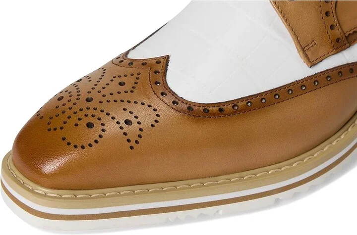 Stacy Adams Beaumont Wing Tip Lace-Up Men's Lace Up Wing Tip Shoes Natural : 11.5 M, Leather - Image 7