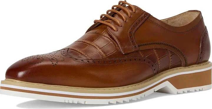 Stacy Adams Beaumont Wing Tip Lace-Up Men's Lace Up Wing Tip Shoes Tan : 7 M, Leather - Image 5