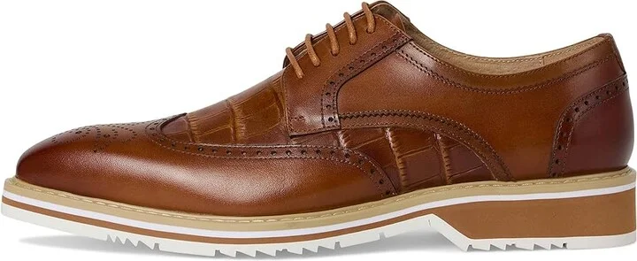 Stacy Adams Beaumont Wing Tip Lace-Up Men's Lace Up Wing Tip Shoes Tan : 7 M, Leather - Image 6