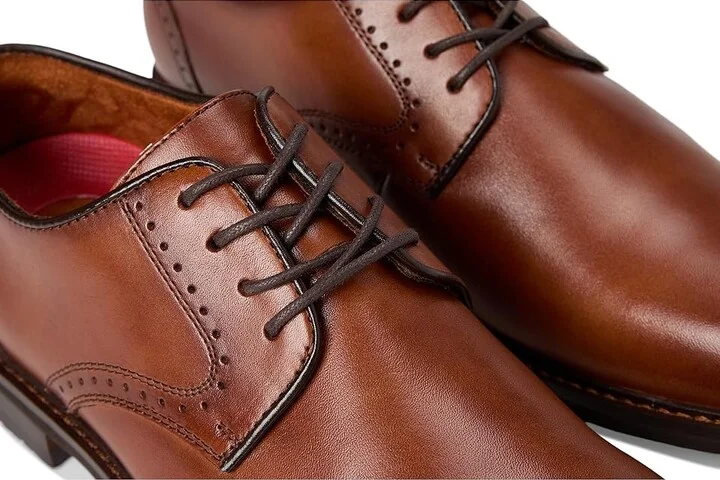 Stacy Adams Benson Plain Toe Lace-Up Men's Shoes Brandy : 7 M, Leather - Image 7