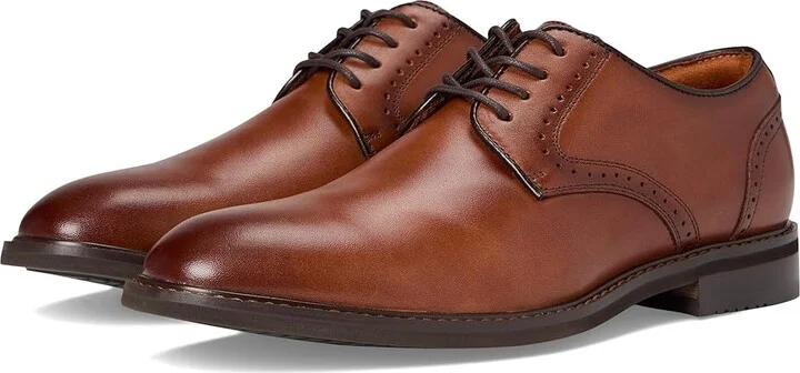 Stacy Adams Benson Plain Toe Lace-Up Men's Shoes Brandy : 7 M, Leather