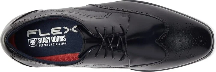 Stacy Adams Brayden Wing Tip Lace-Up Men's Lace Up Wing Tip Shoes Black : 11.5 M, Leather - Image 2