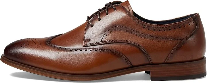 Stacy Adams Brayden Wing Tip Lace-Up Men's Lace Up Wing Tip Shoes Tan : 9.5 W, Leather - Image 6