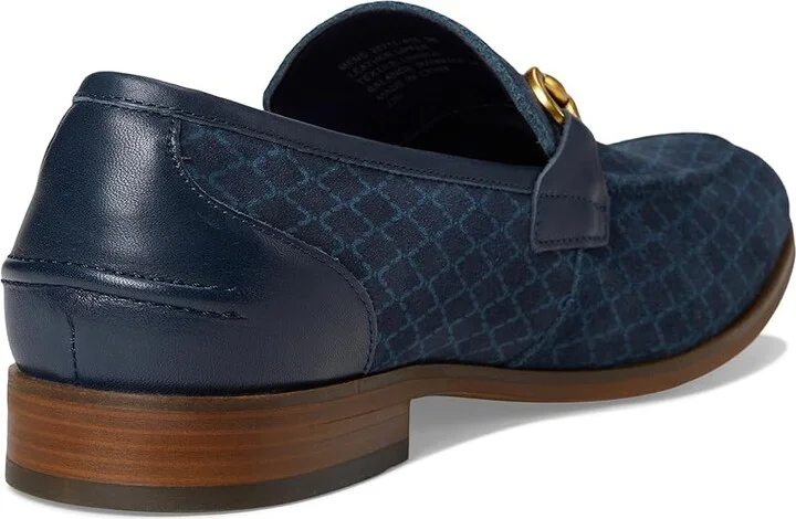 Stacy Adams Brinkley Moc Toe Slip-On Men's Lace Up Wing Tip Shoes Navy : 9 M, Leather/Suede - Image 4