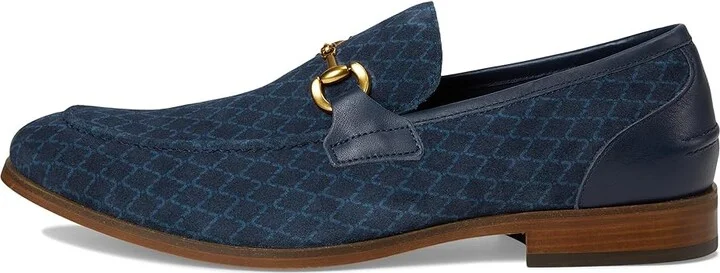 Stacy Adams Brinkley Moc Toe Slip-On Men's Lace Up Wing Tip Shoes Navy : 9 M, Leather/Suede - Image 6