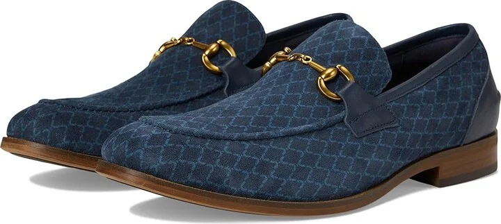 Stacy Adams Brinkley Moc Toe Slip-On Men's Lace Up Wing Tip Shoes Navy : 9 M, Leather/Suede