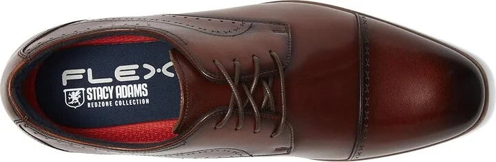 Stacy Adams Bryant Cap Toe Lace-Up Men's Lace Up Wing Tip Shoes Brown : 8.5 W, Leather - Image 2