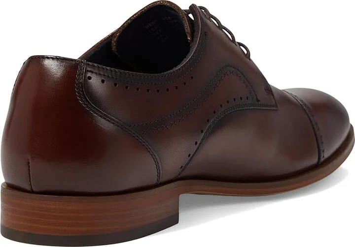 Stacy Adams Bryant Cap Toe Lace-Up Men's Lace Up Wing Tip Shoes Brown : 8.5 W, Leather - Image 4