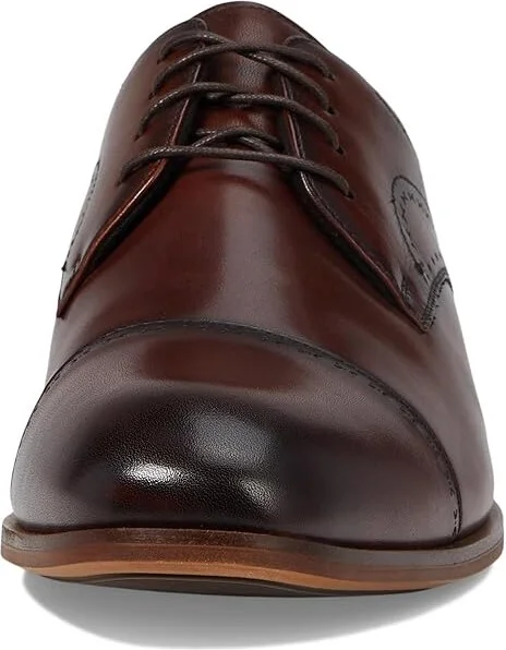 Stacy Adams Bryant Cap Toe Lace-Up Men's Lace Up Wing Tip Shoes Brown : 8.5 W, Leather - Image 5
