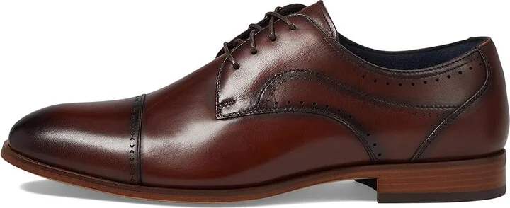 Stacy Adams Bryant Cap Toe Lace-Up Men's Lace Up Wing Tip Shoes Brown : 8.5 W, Leather - Image 6