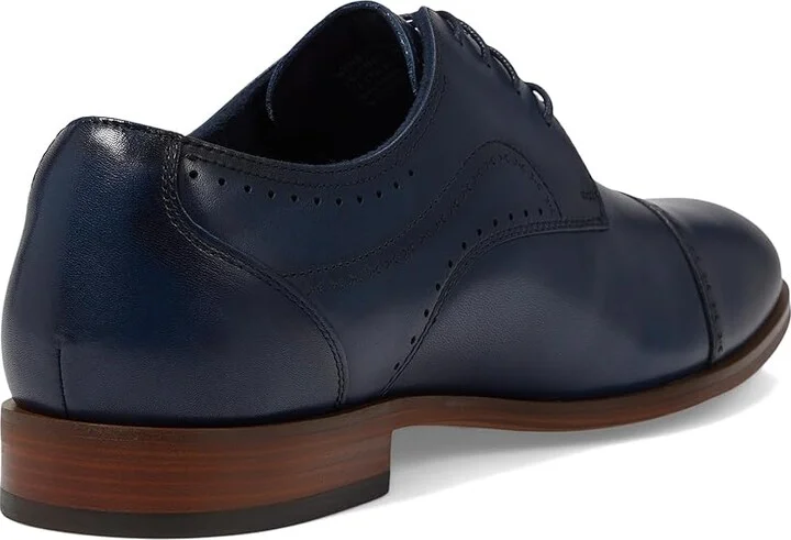 Stacy Adams Bryant Cap Toe Lace-Up Men's Lace Up Wing Tip Shoes Navy : 8.5 M, Leather - Image 4