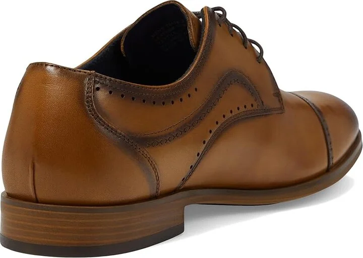 Stacy Adams Bryant Cap Toe Lace-Up Men's Lace Up Wing Tip Shoes Tan : 12 W, Leather - Image 4