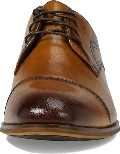 Stacy Adams Bryant Cap Toe Lace-Up Men's Lace Up Wing Tip Shoes Tan : 12 W, Leather - Image 5