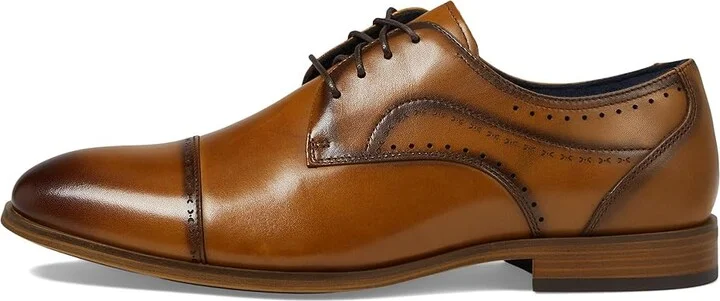 Stacy Adams Bryant Cap Toe Lace-Up Men's Lace Up Wing Tip Shoes Tan : 12 W, Leather - Image 6