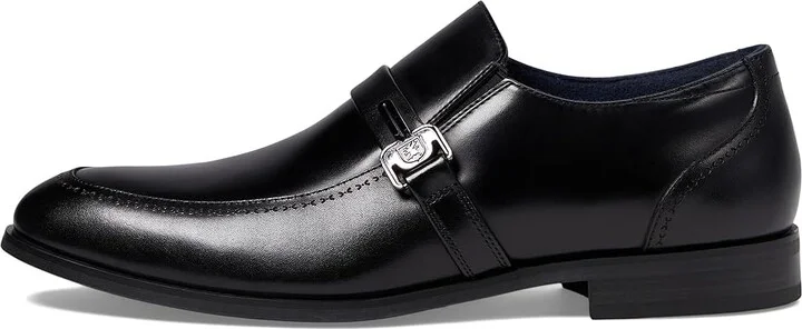 Stacy Adams Buckley Moc Toe Slip-On Men's Lace Up Wing Tip Shoes Black : 7 M, Cotton/Leather - Image 6