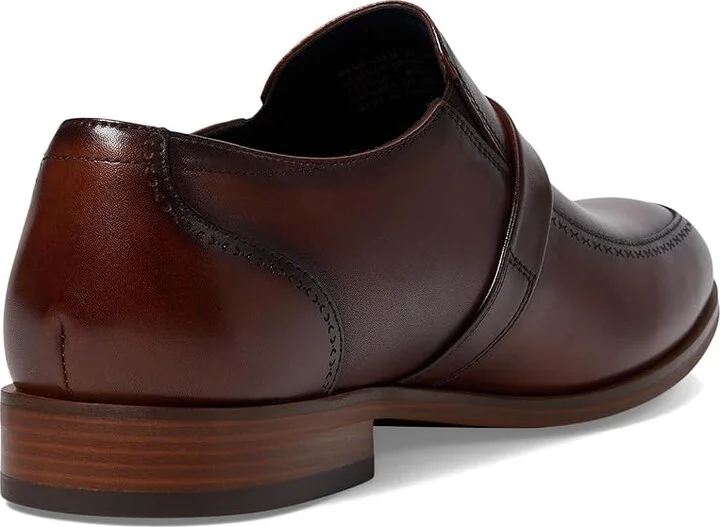 Stacy Adams Buckley Moc Toe Slip-On Men's Lace Up Wing Tip Shoes Brown : 8.5 W, Cotton/Leather - Image 4