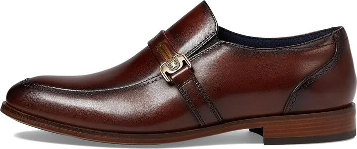 Stacy Adams Buckley Moc Toe Slip-On Men's Lace Up Wing Tip Shoes Brown : 8.5 W, Cotton/Leather - Image 6