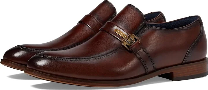 Stacy Adams Buckley Moc Toe Slip-On Men's Lace Up Wing Tip Shoes Brown : 8.5 W, Cotton/Leather