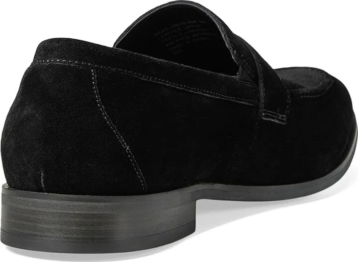 Stacy Adams Burke Penny Slip-On Men's Lace Up Wing Tip Shoes Black Suede : 9.5 M - Image 4