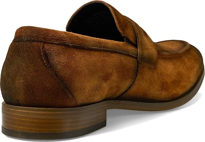 Stacy Adams Burke Penny Slip-On Men's Lace Up Wing Tip Shoes Copper : 8.5 M, Suede - Image 4