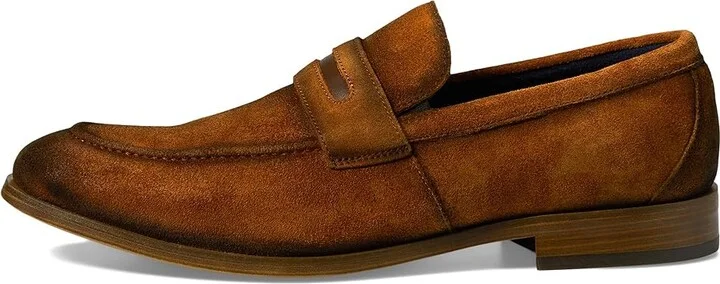Stacy Adams Burke Penny Slip-On Men's Lace Up Wing Tip Shoes Copper : 8.5 M, Suede - Image 6