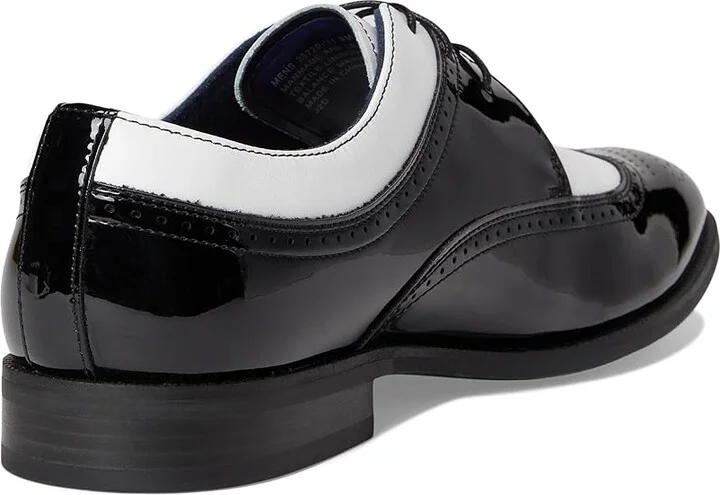 Stacy Adams Dayton II Wing Tip Lace-Up Men's Lace Up Wing Tip Shoes Black and White : 12 M, Leather - Image 4