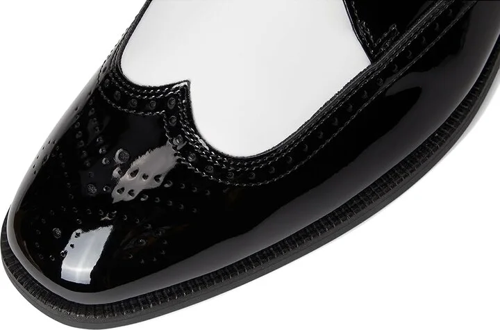 Stacy Adams Dayton II Wing Tip Lace-Up Men's Lace Up Wing Tip Shoes Black and White : 12 M, Leather - Image 7