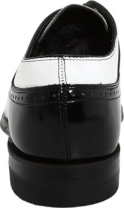 Stacy Adams Dayton - Wingtip Men's Shoes Black w/ White : 7 D - Medium, Leather - Image 5