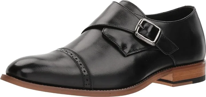 Stacy Adams Desmond Cap-Toe Monk-Strap Loafer Men's Shoes Black : 7 D - Medium, Leather - Image 2
