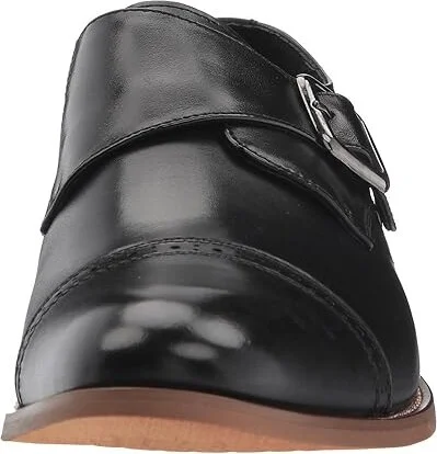 Stacy Adams Desmond Cap-Toe Monk-Strap Loafer Men's Shoes Black : 7 D - Medium, Leather - Image 6