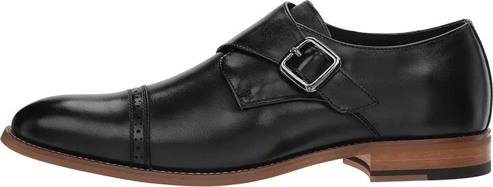 Stacy Adams Desmond Cap-Toe Monk-Strap Loafer Men's Shoes Black : 7 D - Medium, Leather - Image 7