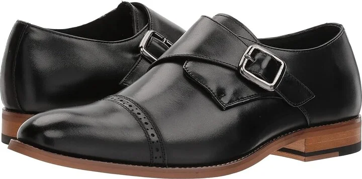 Stacy Adams Desmond Cap-Toe Monk-Strap Loafer Men's Shoes Black : 7 D - Medium, Leather