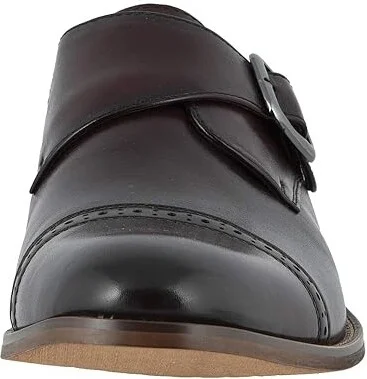 Stacy Adams Desmond Cap-Toe Monk-Strap Loafer Men's Shoes Burgundy : 8 D - Medium, Leather - Image 6