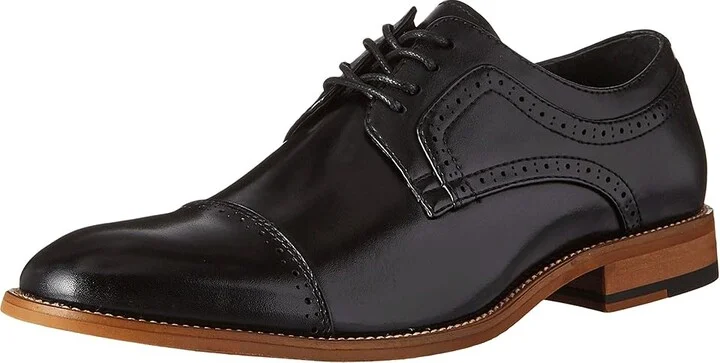 Stacy Adams Dickinson Cap Toe Oxford Men's Lace Up Cap Toe Shoes Black : 8 D - Medium, Leather - Image 2
