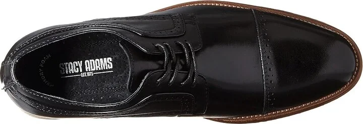 Stacy Adams Dickinson Cap Toe Oxford Men's Lace Up Cap Toe Shoes Black : 8 D - Medium, Leather - Image 3