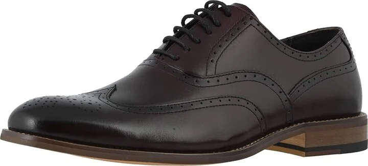 Stacy Adams Dickinson Cap Toe Oxford Men's Lace Up Cap Toe Shoes Burgundy : 7.5 D - Medium, Leather - Image 2